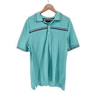 Banana Republic Luxury Touch Polo Shirt Men's XL Aqua Blue Cotton Blend